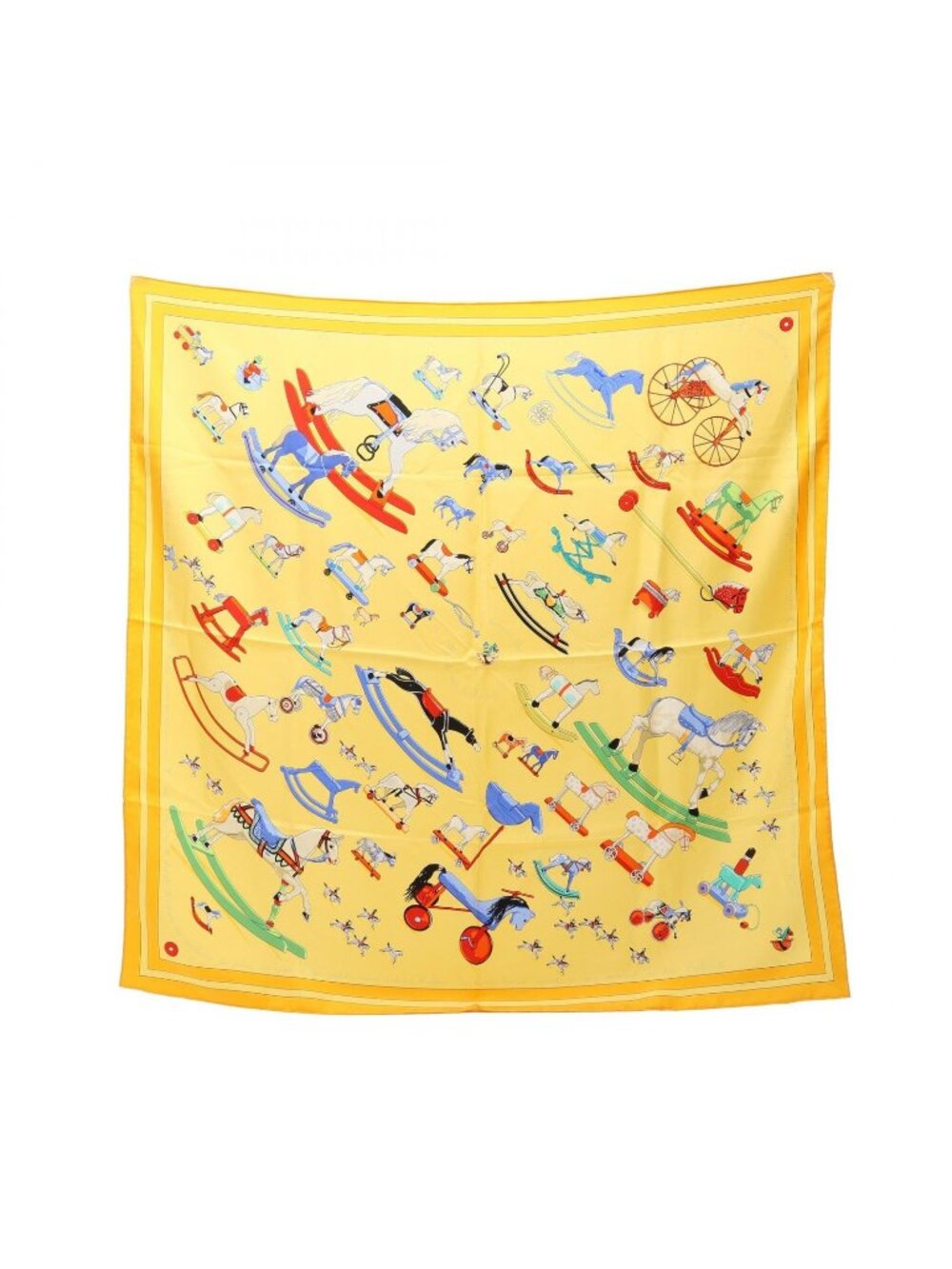 Hermes Scarf Carre 90 Raconte Moi le Cheval Silk